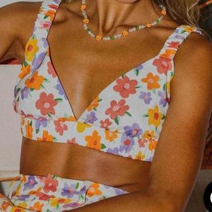 Cici Linen Crop Top - Floral